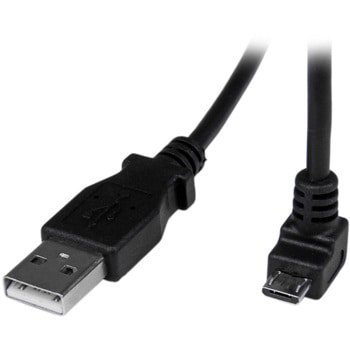 USB 2.0 - マイクロUSBケーブル/2m/L型下向きMicro-B/Type-A to Micro USB/オス-オス/ブラック/データ転送・同期用 StarTech.com