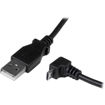 USB 2.0 - マイクロUSBケーブル/2m/L型下向きMicro-B/Type-A to Micro USB/オス-オス/ブラック/データ転送・同期用 StarTech.com