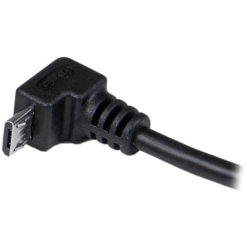 USB 2.0 - マイクロUSBケーブル/2m/L型下向きMicro-B/Type-A to Micro USB/オス-オス/ブラック/データ転送・同期用 StarTech.com