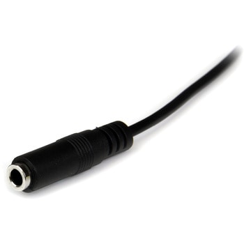 オーディオ延長ケーブル/2m/3.5mm 3極ミニプラグ/オス・メス/ブラック/スピーカー ヘッドホンジャック イヤホンコード StarTech.com