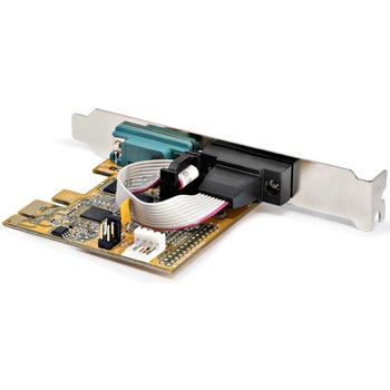 RS232Cシリアルアダプターカード/PCI Express/2ポート/16C1050 UART/標準 & ロープロ/COM番号保持機能/Win & Linux StarTech.com
