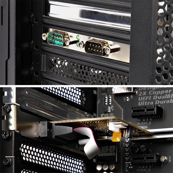 RS232Cシリアルアダプターカード/PCI Express/2ポート/16C1050 UART/標準 & ロープロ/COM番号保持機能/Win & Linux StarTech.com