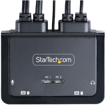 KVMスイッチ/2ポート/一画面/4K60Hz HDMI/ハイブリッド(USB-A & USB-C DP Alt)/ケーブル/PC パソコン 切替器(2台用) StarTech.com