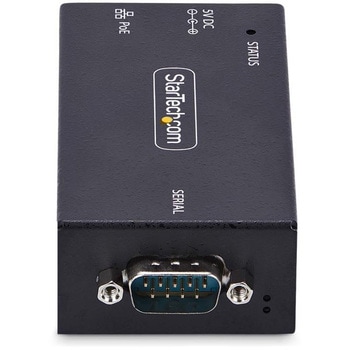 シリアル変換デバイスサーバー/1ポート/RS-232C - イーサネット接続/PoE対応/メタル筐体/壁面 DINレールマウント/DB9 ネットワーク変換アダプター StarTech.com