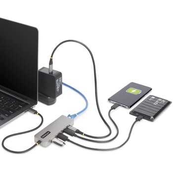 USB-Cハブ/3ポート/2x USB-A + 1x USB-C/USB 3.2 Gen 2 10Gbps/100W Power Deliveryパススルー/2.5Gbps 有線LAN/PD対応 高速転送 充電 軽量モデル StarTech.com