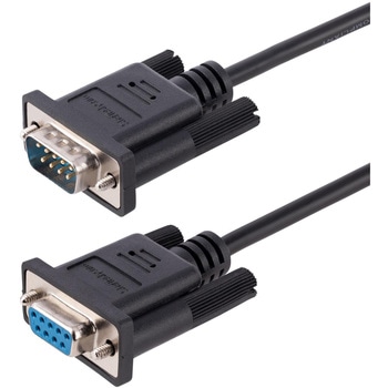 RS232Cシリアルクロスケーブル/3m/D-Sub9 ピン/メス・オス/アルミマイラーシールド付き/DTEデバイス対応/ブラック/DB9 Null Modem StarTech.com