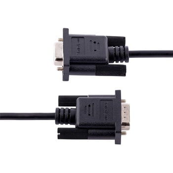 RS232Cシリアルクロスケーブル/3m/D-Sub9 ピン/メス・オス/アルミマイラーシールド付き/DTEデバイス対応/ブラック/DB9 Null Modem StarTech.com