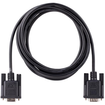 RS232Cシリアルクロスケーブル/3m/D-Sub9 ピン/メス・オス/アルミマイラーシールド付き/DTEデバイス対応/ブラック/DB9 Null Modem StarTech.com