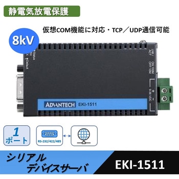 シリアルデバイスサーバ(RS-232/422/485対応・DINレール取付) Advantech(アドバンテック)