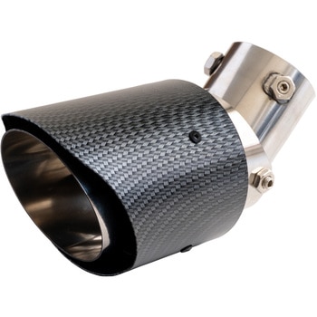 カー用品 マフラーカッターシングル カーボン調 向島自動車用品製作所