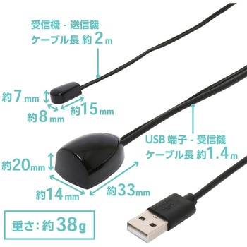 赤外線リモコン用中継ケーブル MCO