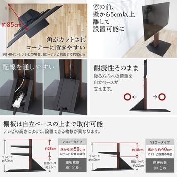 WLBS96119 WALL テレビスタンドV3ハイタイプ専用コーナー自立ベース