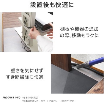 WALL V3ハイタイプ専用 コーナー自立ベース用ポリカーボネーフロアトシート WALL