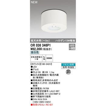 OR036346P1 非常用照明器具 1台 オーデリック(ODELIC) 【通販サイト