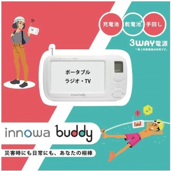 手回し ポータブルテレビ・ラジオ 3WAY充電 モバイルバッテリー NHTechnology(NHテクノロジー)