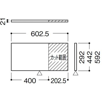 内部ユニットFiTIO 側面棚柱タイプ 固定木製棚板(カット可能) 大建工業