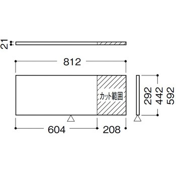 内部ユニットFiTIO 側面棚柱タイプ 固定木製棚板(カット可能) 大建工業