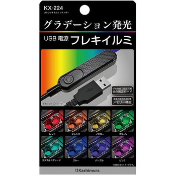 USBフレキイルミ レインボー カシムラ