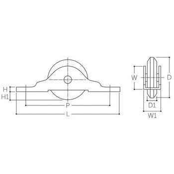 P-650 B型戸車(BR入) 1個 MK(丸喜金属本社) 【通販サイトMonotaRO】