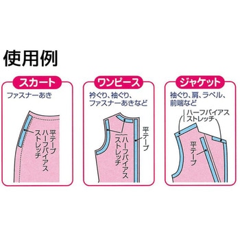接着伸び止めテープ 薄地ストレッチ9mm キャプテン