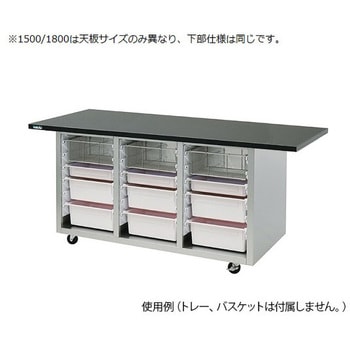 作業台 縦入れ・メラミン天板 TMシリーズ ナビス(アズワン)