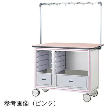 点滴作業台 片面型・引出し付きシングルフレーム TOシリーズ ナビス(アズワン)