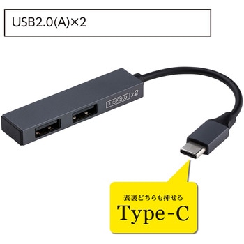 USB2．0Type-C2ポート変換ハブ ナカバヤシ