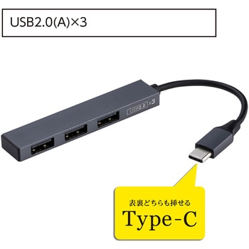 USB2．0Type-C3ポート変換ハブ ナカバヤシ