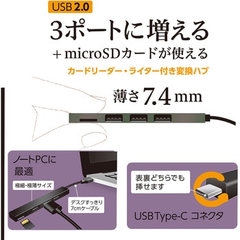 USB2．0Type-C3ポート変換コンボ ナカバヤシ