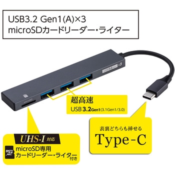 USB3．2G1Type-C3ポート変換コンボ ナカバヤシ