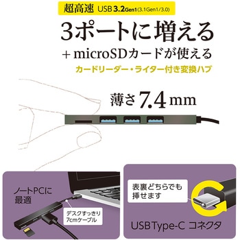 USB3．2G1Type-C3ポート変換コンボ ナカバヤシ