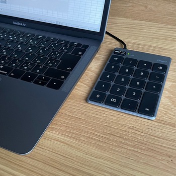 Mac用USB有線薄型テンキーボード ナカバヤシ