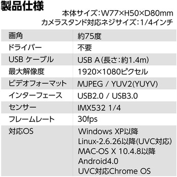 FullHD対応200万画素ウェブカメラ - アーテック[学校教材・教育玩具]