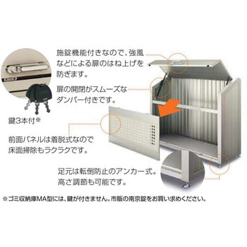 ゴミ収納庫PA型単体 セット品 幅1800 LIXIL(TOEX) 集積保管用ゴミ箱