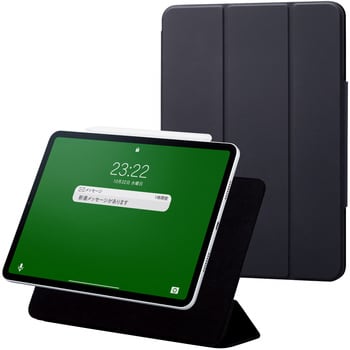 TBWA22PMWVPF2BK iPad Pro 11インチ 第4世代用 ケース ソフトレザー マグネット装着 手帳型 フラップ 2アングル 1個  エレコム 【通販モノタロウ】