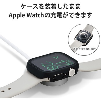 アップルウォッチ フルカバー セラミックコート ゴリラガラス 表面硬度10H超 耐衝撃 側面マット エレコム