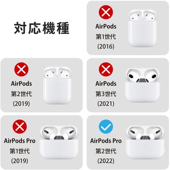 AirPods Pro 第2世代 (2022) ケース シリコン カバー 落下防止