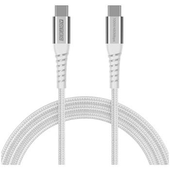 USB Type-C to C ケーブル(100W出力/480Mbps/2.0m)ホワイト アドテック