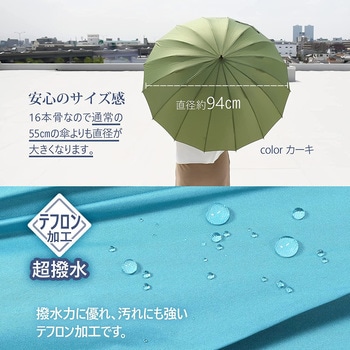 55cm手開き テフロン加工 無地 スギハラ