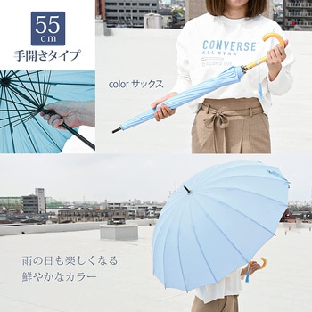 55cm手開き テフロン加工 無地 スギハラ