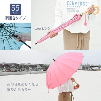 55cm手開き テフロン加工 無地 スギハラ