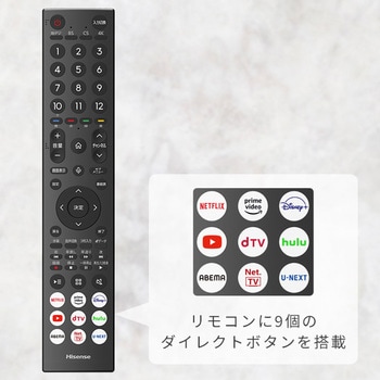 4K液晶テレビ (地上・BS・110度CS) 外付けHDD裏番組録画対応 U7Hシリーズ