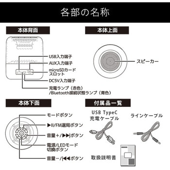 イルミネーションスピーカー Bluetooth搭載 YAMAZEN(山善)