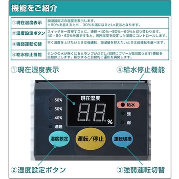 SFH-12×2 スチーム式加湿器 1セット(2台) ナカトミ 【通販モノタロウ】