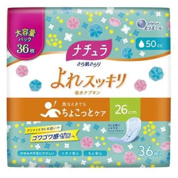 ナチュラさら肌さらりよれスッキリ吸水ナプキン 大王製紙