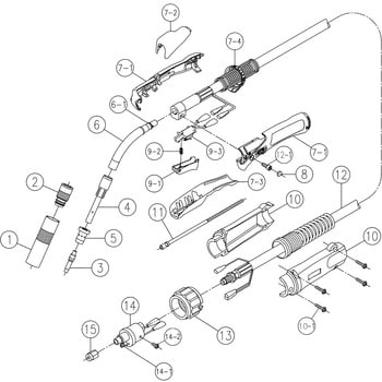 正規輸入代理店 ダイヘン CO2/MAG溶接 ブルートーチ 大型ハンドル 350A