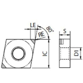 CNGA120408S01225ME KBN020 高硬度材加工用 新コーティングCBN KBN020