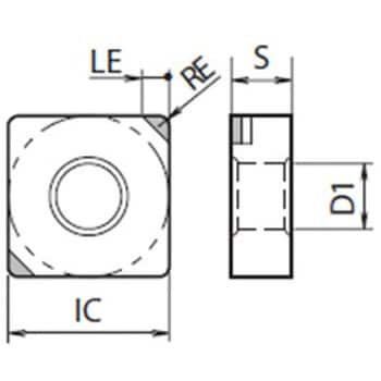 SNGA120408S01730MET KBN020 高硬度材加工用 新コーティングCBN KBN020