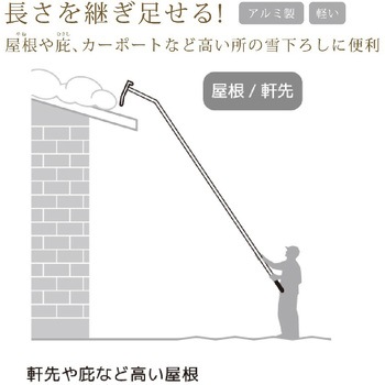 雪下ろし棒 アルミ製 継ぎ足し式 ベルソス