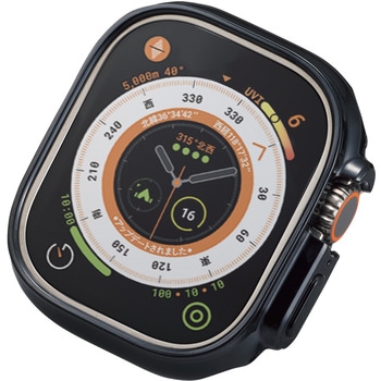 アップルウォッチ 49mm バンパー ソフト ケース 側面保護 耐衝撃 エレコム